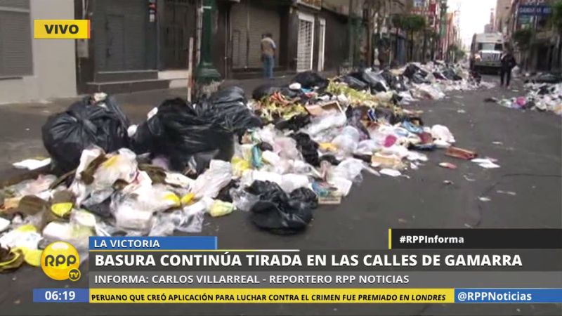 Gamarra amaneció con toneladas de basura en sus calles | RPP Noticias